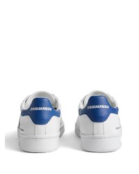 Baskets basses en cuir ornées blanches DSQUARED2