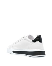 Baskets basses en cuir ornées blanches Roberto Cavalli