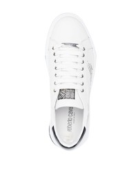 Baskets basses en cuir ornées blanches Roberto Cavalli