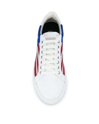 Baskets basses en cuir ornées blanches Philipp Plein