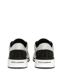 Baskets basses en cuir ornées blanches Dolce & Gabbana