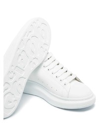 Baskets basses en cuir ornées blanches Alexander McQueen