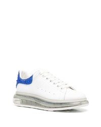 Baskets basses en cuir ornées blanches Alexander McQueen