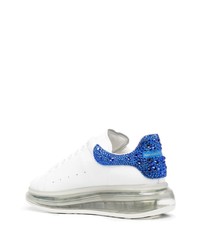 Baskets basses en cuir ornées blanches Alexander McQueen