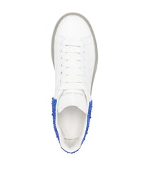 Baskets basses en cuir ornées blanches Alexander McQueen