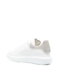 Baskets basses en cuir ornées blanches Alexander McQueen