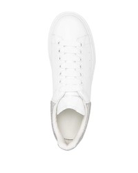 Baskets basses en cuir ornées blanches Alexander McQueen