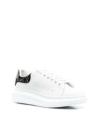 Baskets basses en cuir ornées blanches Alexander McQueen