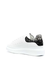 Baskets basses en cuir ornées blanches Alexander McQueen