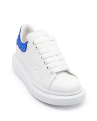 Baskets basses en cuir ornées blanches Alexander McQueen