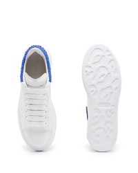 Baskets basses en cuir ornées blanches Alexander McQueen