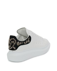 Baskets basses en cuir ornées blanches Alexander McQueen