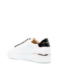 Baskets basses en cuir ornées blanches Philipp Plein