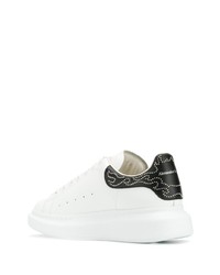 Baskets basses en cuir ornées blanches Alexander McQueen