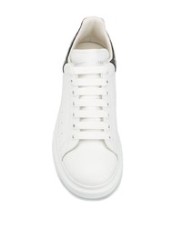 Baskets basses en cuir ornées blanches Alexander McQueen