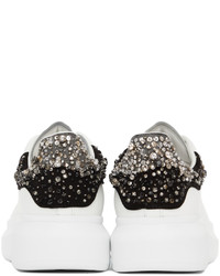 Baskets basses en cuir ornées blanches Alexander McQueen