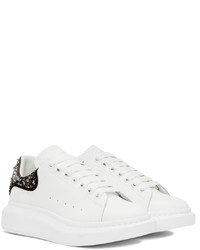 Baskets basses en cuir ornées blanches Alexander McQueen