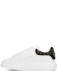 Baskets basses en cuir ornées blanches Alexander McQueen