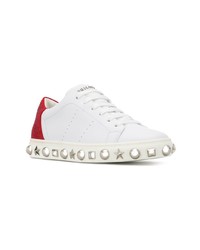 Baskets basses en cuir ornées blanches Philipp Plein