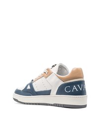 Baskets basses en cuir ornées bleu clair Roberto Cavalli