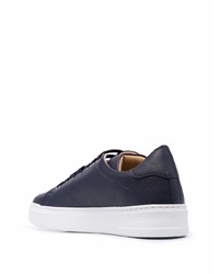 Baskets basses en cuir ornées bleu marine Philipp Plein