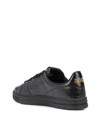 Baskets basses en cuir ornées noires VERSACE JEANS COUTURE