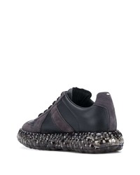 Baskets basses en cuir ornées noires Maison Margiela