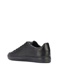 Baskets basses en cuir ornées noires Roberto Cavalli