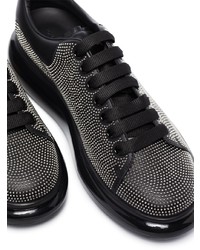 Baskets basses en cuir ornées noires Alexander McQueen