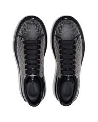 Baskets basses en cuir ornées noires Alexander McQueen