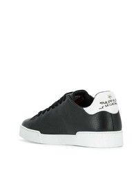 Baskets basses en cuir ornées noires Philipp Plein