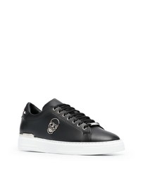 Baskets basses en cuir ornées noires Philipp Plein