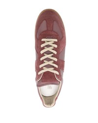 Baskets basses en cuir pourpres Maison Margiela