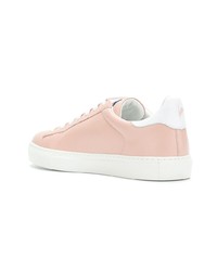 Baskets basses en cuir roses Rossignol