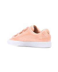 Baskets basses en cuir roses Puma