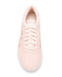 Baskets basses en cuir roses Puma