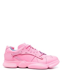 Baskets basses en cuir roses Camper