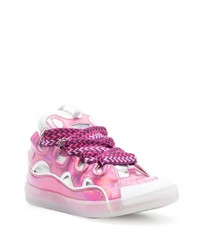 Baskets basses en cuir roses Lanvin