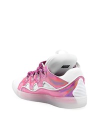 Baskets basses en cuir roses Lanvin