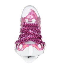 Baskets basses en cuir roses Lanvin