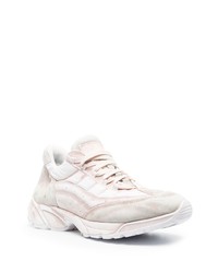 Baskets basses en cuir roses MM6 MAISON MARGIELA