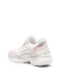 Baskets basses en cuir roses MM6 MAISON MARGIELA