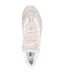 Baskets basses en cuir roses MM6 MAISON MARGIELA