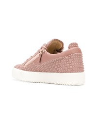 Baskets basses en cuir roses Giuseppe Zanotti Design