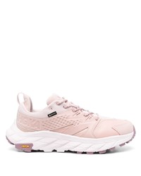 Baskets basses en cuir roses Hoka One One