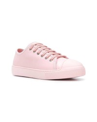 Baskets basses en cuir roses Moncler