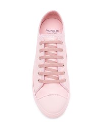 Baskets basses en cuir roses Moncler