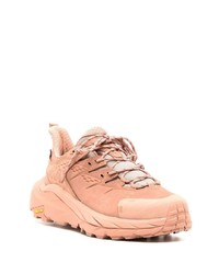 Baskets basses en cuir roses Hoka One One