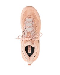 Baskets basses en cuir roses Hoka One One