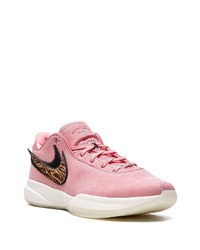 Baskets basses en cuir roses Nike